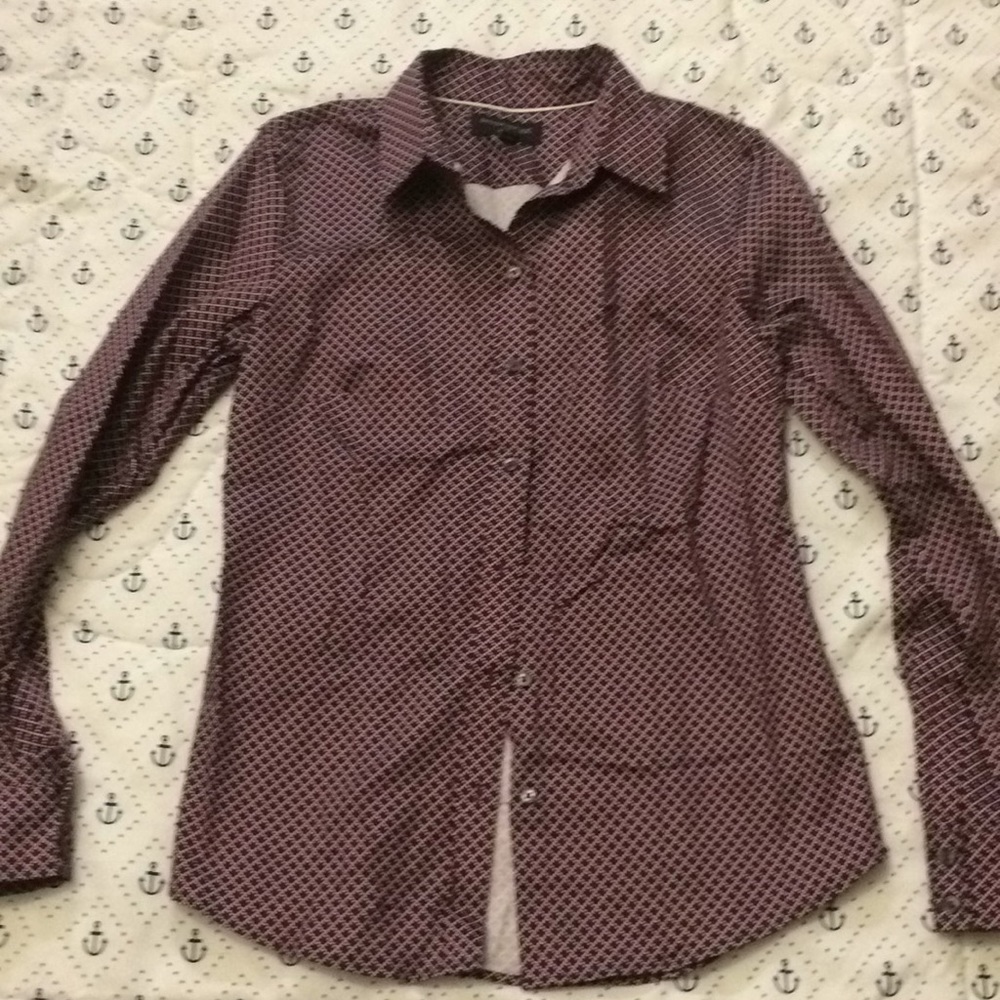 Banana Republic button down shirt purple 6